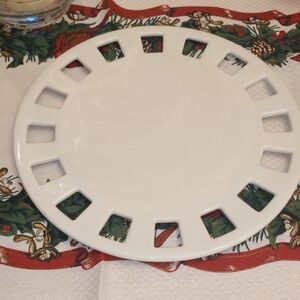 Southern Living at Home Dress Me Up Plate Ceramic 12" White